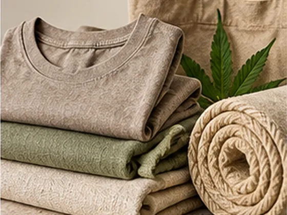 Illustrative hemp fabrics and textile products
